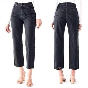 DL1961 Black Women's Jeans with Rhinestone Detail